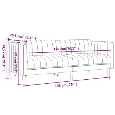 vidaXL 2-tlg. Sofagarnitur Schwarz Stoff