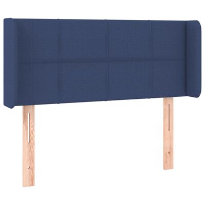 vidaXL Kopfteil mit Ohren Blau 83x16x78/88 cm Stoff