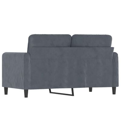 vidaXL 2-Sitzer-Sofa Dunkelgrau 120 cm Samt