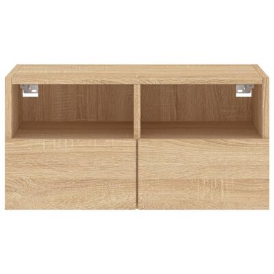 vidaXL TV-Wandschrank Sonoma-Eiche 60x30x30 cm Holzwerkstoff