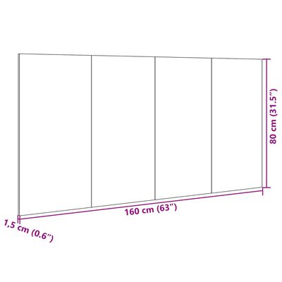 vidaXL Kopfteil mit Nachttischen Braun Eiche 160 cm Holzwerkstoff