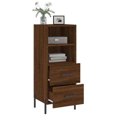 vidaXL Sideboard Braun Eichen-Optik 34,5x34x90 cm Holzwerkstoff