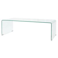 vidaXL Couchtisch Hartglas 98x45x30 cm Transparent