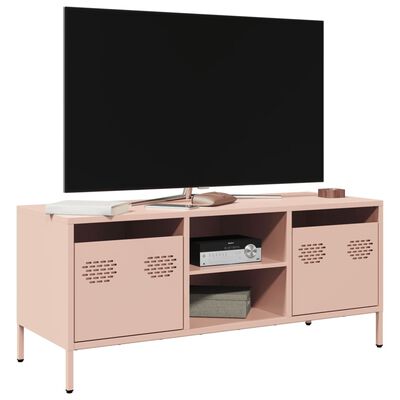 vidaXL TV-Schrank Rosa 101,5x39x43,5 cm Kaltgewalzter Stahl