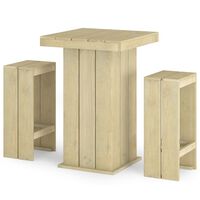 vidaXL 3-tlg. Gartenbar-Set Kiefernholz Imprägniert