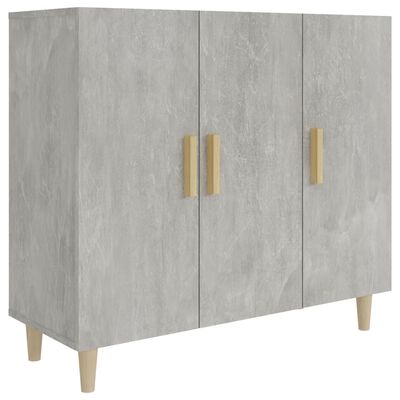 vidaXL Sideboard Betongrau 90x34x80 cm Holzwerkstoff