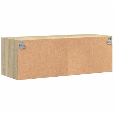 vidaXL Wandschrank mit Glastüren Sonoma-Eiche 102x37x35 cm