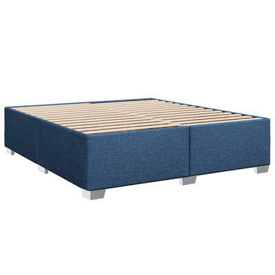 vidaXL Boxspringbett mit Matratze Blau 180x200 cm Stoff