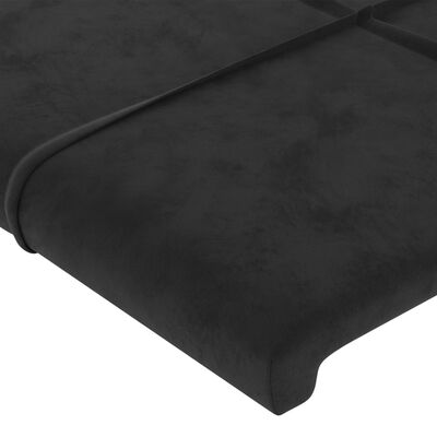 vidaXL Kopfteil Schwarz 90x5x78/88 cm Samt