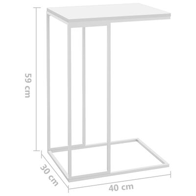 vidaXL Beistelltisch Weiß 40x30x59 cm Holzwerkstoff