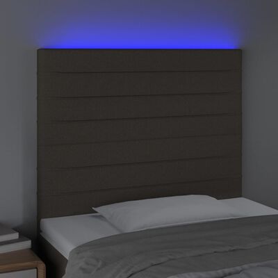 vidaXL LED Kopfteil Taupe 100x5x118/128 cm Stoff