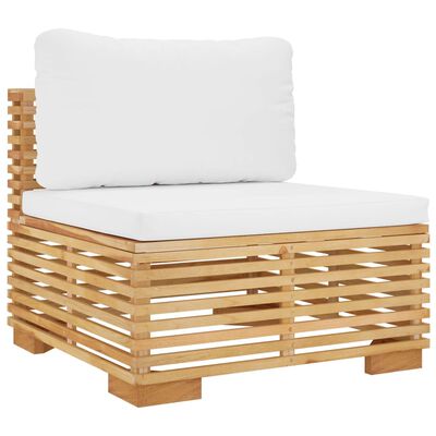 vidaXL 7-tlg. Garten-Lounge-Set mit Kissen Massivholz Teak