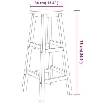 vidaXL 5-tlg. Gartenbar-Set Massivholz Akazie