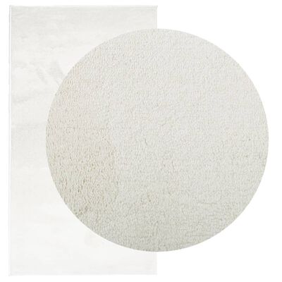 vidaXL Teppich OVIEDO Kurzflor Creme 60x110 cm