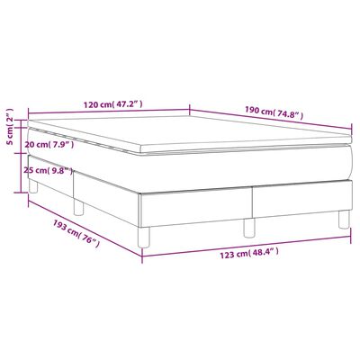 vidaXL Boxspringbett mit Matratze Dunkelgrün 120x190 cm Samt