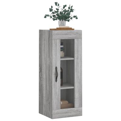 vidaXL Wandschrank Grau Sonoma 34,5x34x90 cm