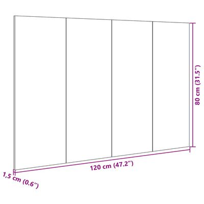 vidaXL Kopfteil mit Nachttischen Räuchereiche 120 cm Holzwerkstoff