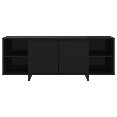 vidaXL TV-Schrank Schwarz 130x35x50 cm Holzwerkstoff