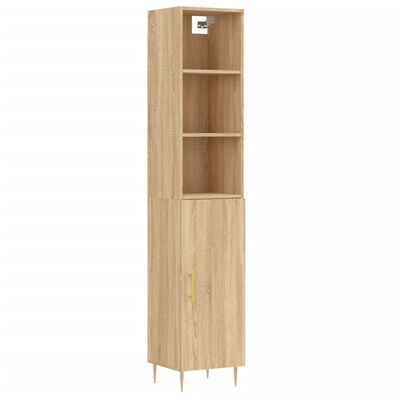 vidaXL Highboard Sonoma-Eiche 34,5x34x180 cm Holzwerkstoff