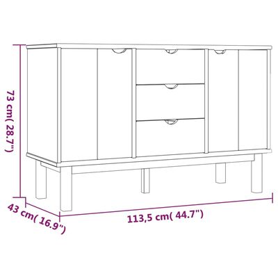 vidaXL Sideboard OTTA 113,5x43x73 cm Massivholz Kiefer