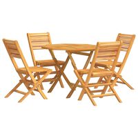 vidaXL 5-tlg. Garten-Essgruppe Massivholz Teak