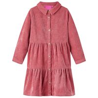 Kinderkleid mit Langen Ärmeln Cord Altrosa 92