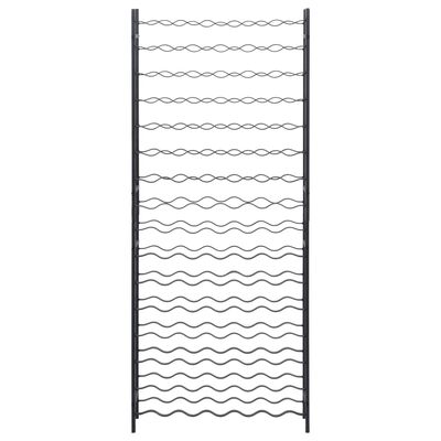 vidaXL Weinregal für 96 Flaschen Schwarz Eisen