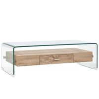 vidaXL Couchtisch Transparent 98×45×31 cm Hartglas