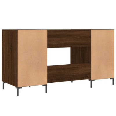 vidaXL Schreibtisch Braun Eichen-Optik 140x50x75 cm Holzwerkstoff