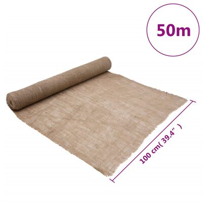 vidaXL Jutegewebe 1x50 m 100% Jute 200 g/m²