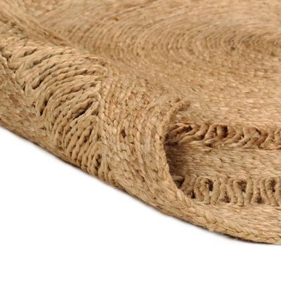 vidaXL Teppich Jute Handgeflochten 120 cm Rund