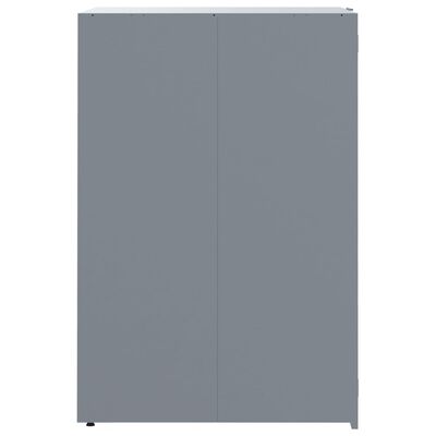 vidaXL Mülltonnenbox für 5 Tonnen Grau 345x79x117 cm Stahl