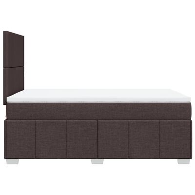 vidaXL Boxspringbett mit Matratze Dunkelbraun 120x190 cm Stoff