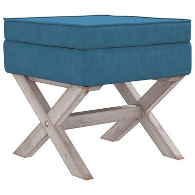 vidaXL Hocker mit Stauraum Blau 45x45x49 cm Samt