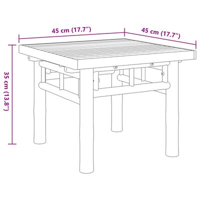 vidaXL Couchtisch 45x45x35 cm Bambus