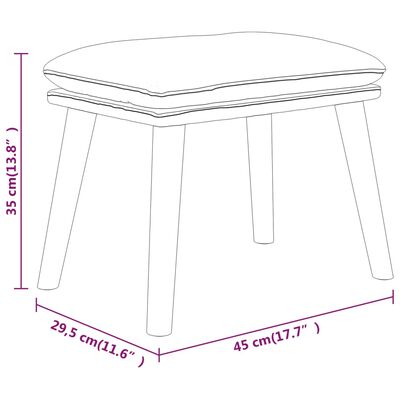 vidaXL Fußhocker Dunkelgrün 45x29,5x35 cm Stoff