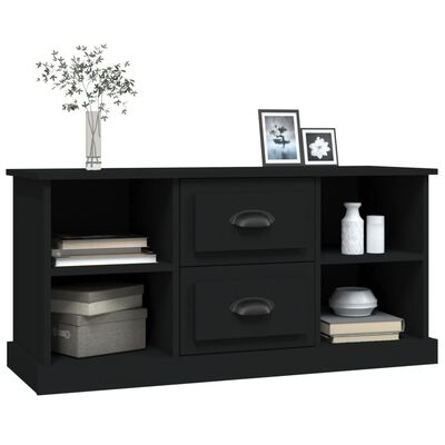 vidaXL TV-Schrank Schwarz 99,5x35,5x48 cm Holzwerkstoff