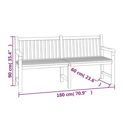 vidaXL 3-tlg. Garten-Essgruppe Massivholz Teak