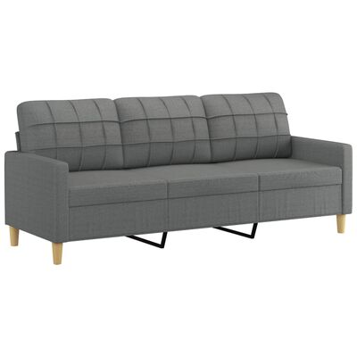 vidaXL B-Ware 3-Sitzer-Sofa Dunkelgrau 180 cm Stoff