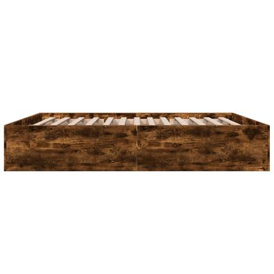 vidaXL Bettgestell Räuchereiche 200x200 cm Holzwerkstoff