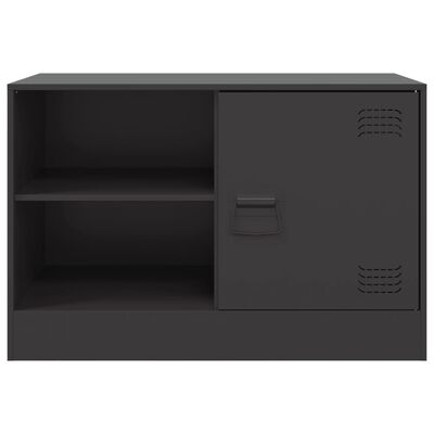 vidaXL TV-Schrank Schwarz 67x39x44 cm Stahl