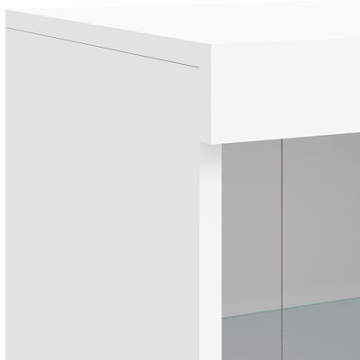 vidaXL Sideboards mit LED-Leuchten 3 Stk. Weiß Holzwerkstoff