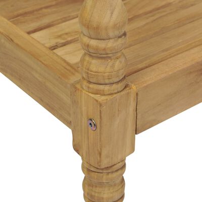 vidaXL Batavia-Stühle 2 Stk. mit Weinroten Kissen Teak Massivholz