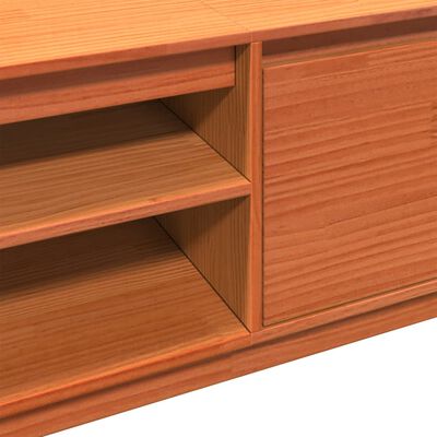 vidaXL TV-Schrank Wachsbraun 140x35x40 cm Massivholz Kiefer