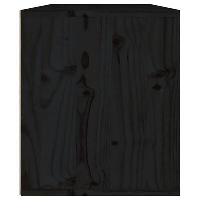 vidaXL Wandschrank Schwarz 60x30x35 cm Massivholz Kiefer