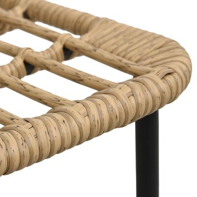 vidaXL 7-tlg. Garten-Essgruppe Poly Rattan und Glas