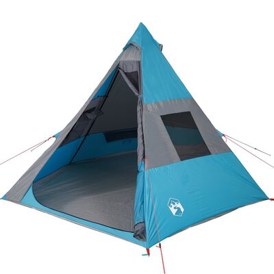 vidaXL Tipi-Campingzelt 7 Personen Blau Wasserdicht