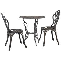 vidaXL 3-tlg. Bistro-Set Aluminiumguss