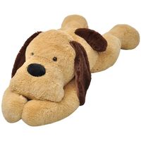 vidaXL Hund Kuscheltier Plüsch Braun 160 cm