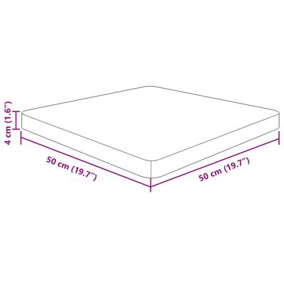 vidaXL Tischplatte Quadratisch Dunkelbraun 50x50x4cm Behandelte Eiche